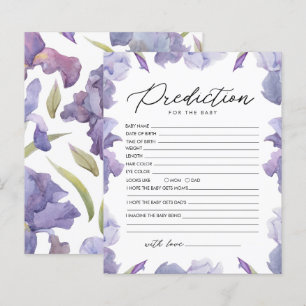 Iris Watercolor Previsão Floral Para Jogo De Bebê