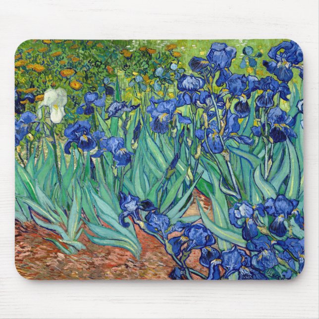 Irises Vincent van Gogh Painting Mousepad (Frente)