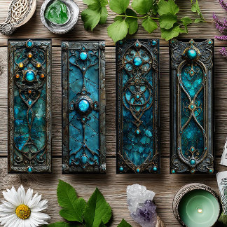 Irish Bookmarks, Turqoise Silver Celtic Bookmarks,