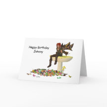 Irish Boy Fairy No Cartão De Aniversário De Cogume