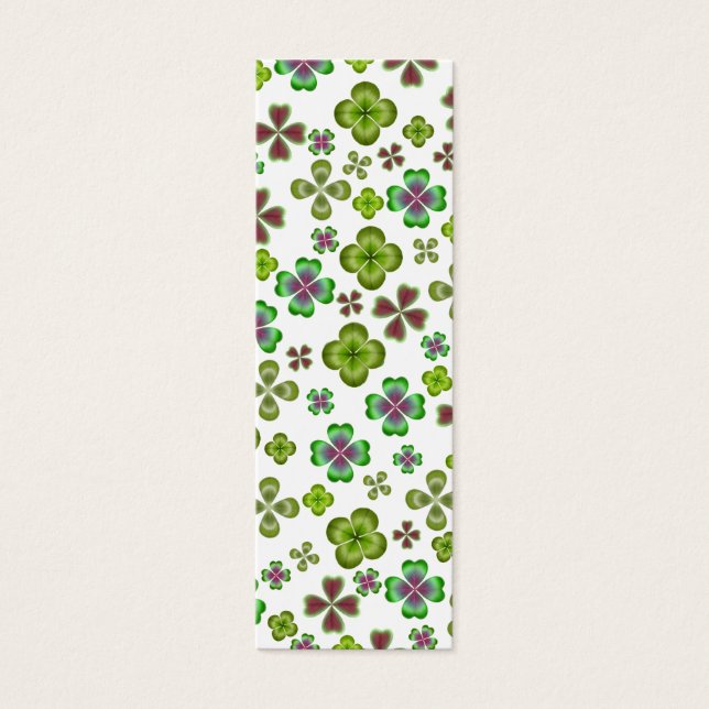 Irish Clover Shamrocks Bookmark (Frente)