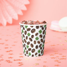 Irish Coffee Beans and Shamrocks Funny Design