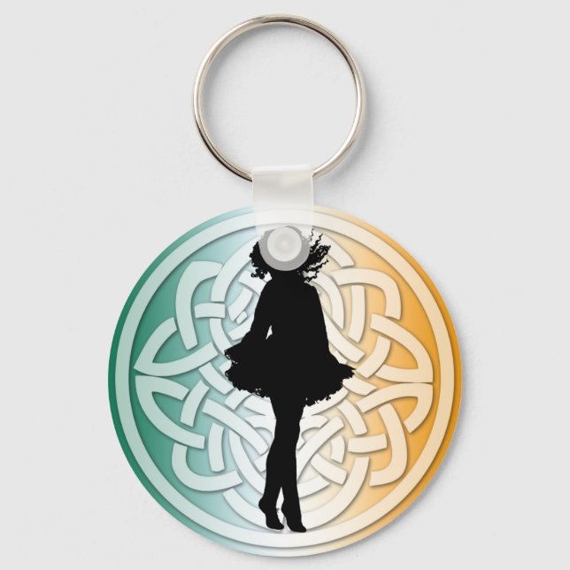 Irish Dance Celtic Irish Flag Chaveiro (Frente)
