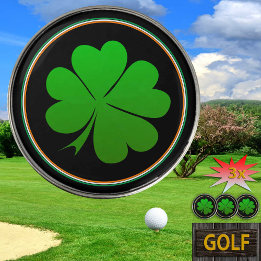 Irish Flag, Lucky Clover Golf Ball Marker, Irlanda
