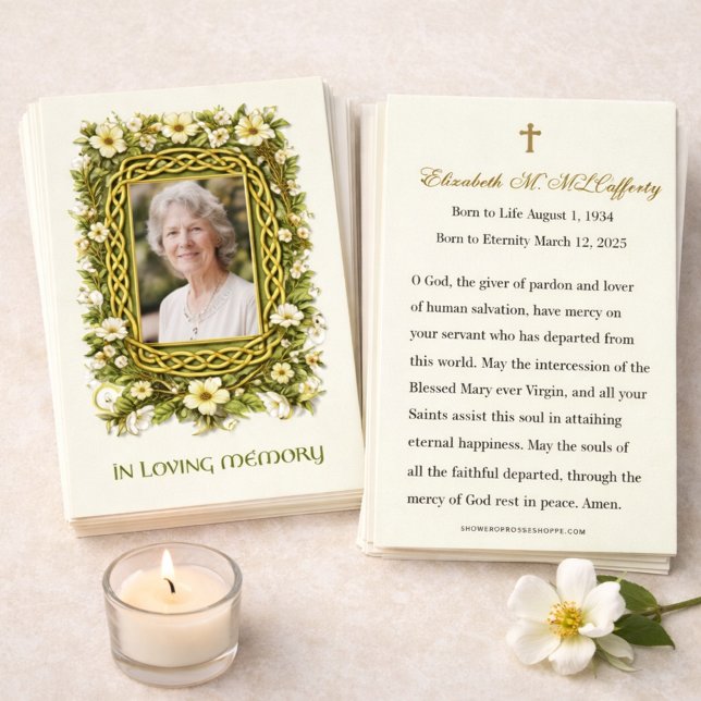 Irish Floral Celtic Memorial In Loving Memory (Criador carregado)