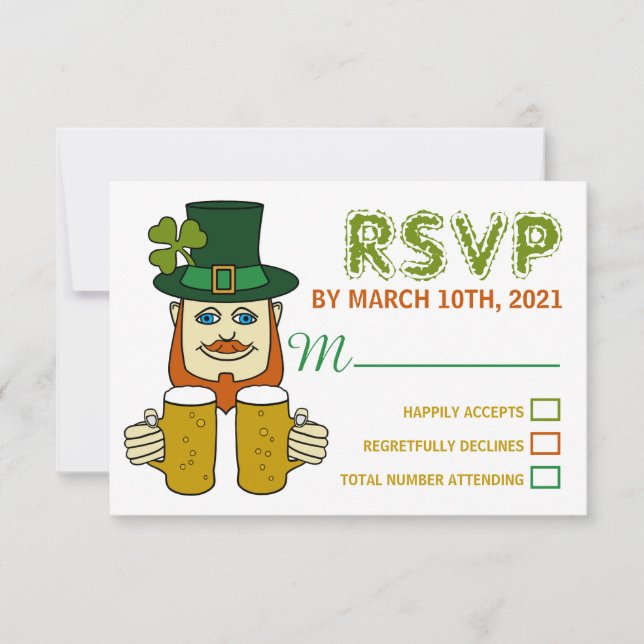Irish Leprechaun, RSVP do Partido do Dia de São Pa (Frente)