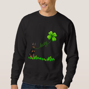 Irish Lucky com camiseta doberman. amante doberman