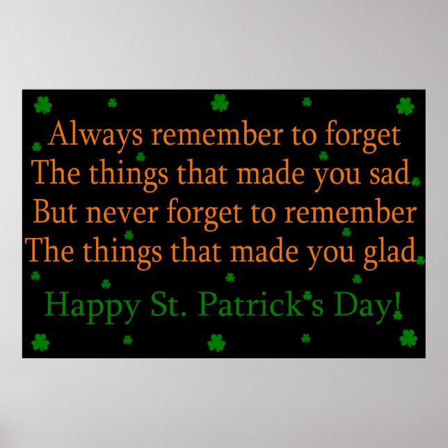 Irish Proverb 3 - Impressão (Frente)