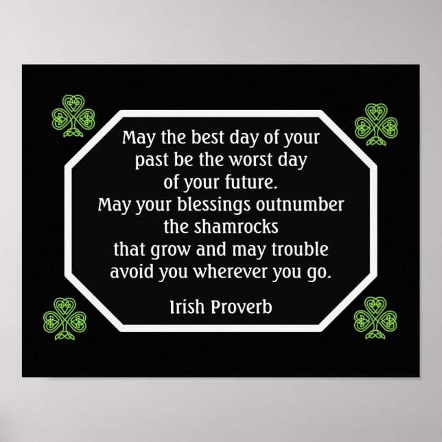 Irish Proverb - Best Day — Art Impressão (Frente)