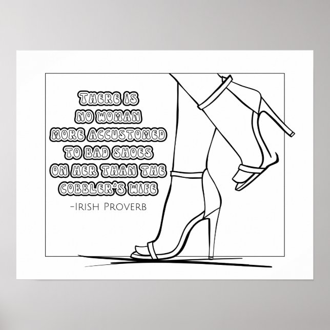 Irish Proverb Coloring Poster (Frente)