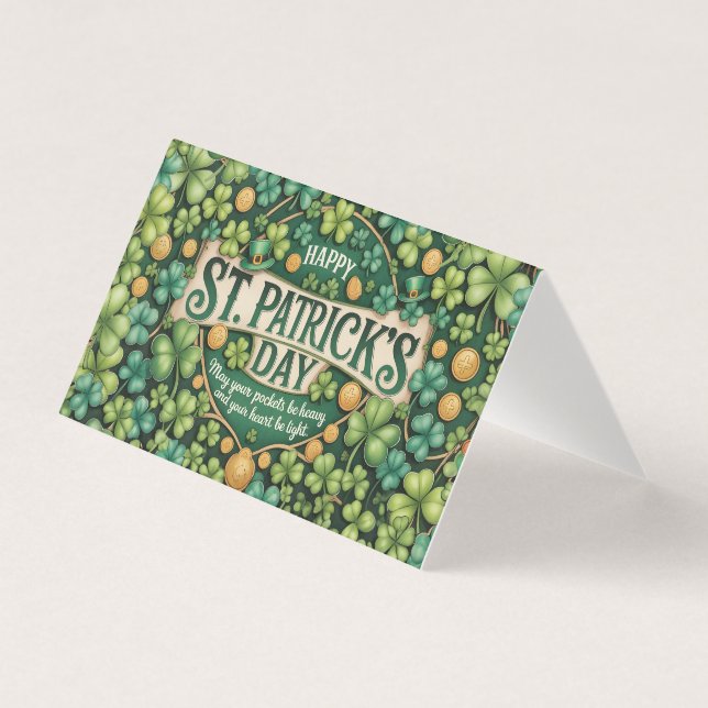 Irish Shamrock Celebration Design (Frente)