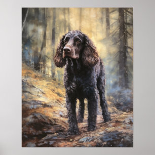 Irish Water Spaniel Art Impressão