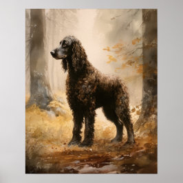 Irish Water Spaniel Art Impressão