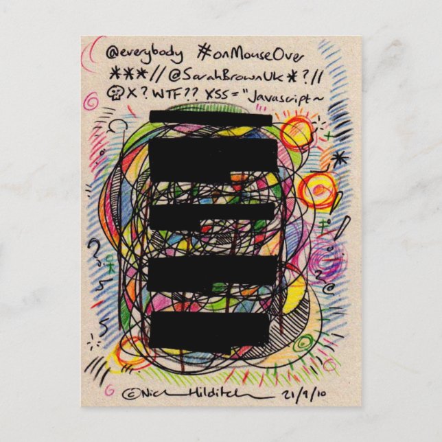 irkafirka @twitter despenhou cartões postais (Frente)