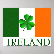 Irlanda Irlandesa Shamrock Flag Colors Poster