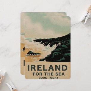 Irlanda "Para o mar" poster de viagens náutico
