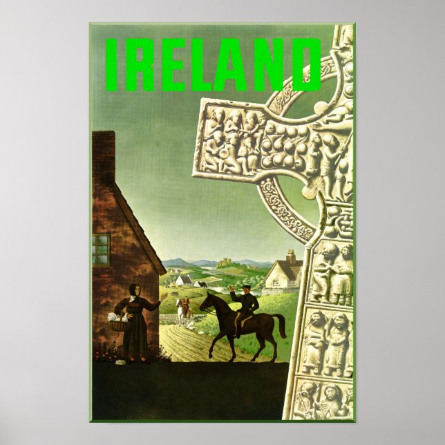 Irlanda. poster viagens vintage (Frente)