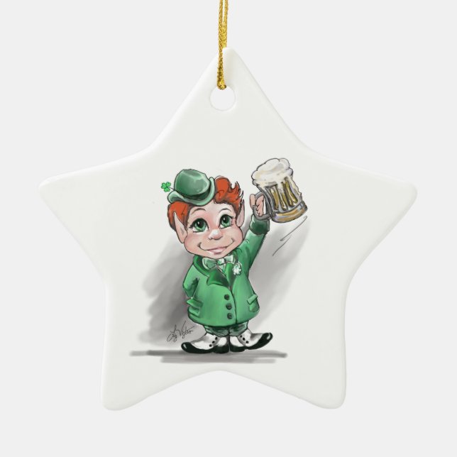Irlandês Cheers! Ornamento em estrela (Frente)