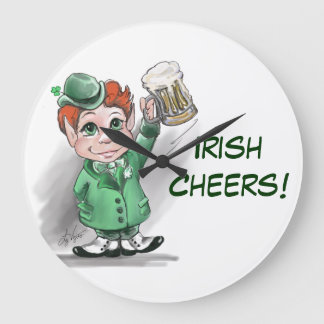 Irlandês Cheers! Relógio de Parede Redonda