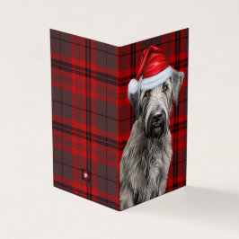Irlandês Feriado Cão Lobo Xadrez Vermelho Natal