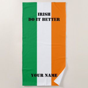 Irlandês melhora a bandeira da toalha de praia de