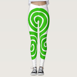 Irlandês Triskel Feliz Rua Patrick White Leggings