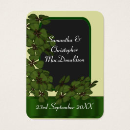 Irlandês verde shamrock casamento favor obrigado v