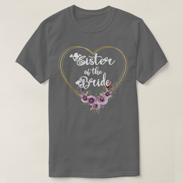 Irmã Da Noiva Chuveiro Nupcial Camiseta Da Irmã Da (Frente do Design)