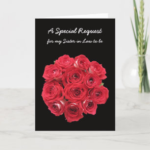 Irmã da Noiva para ser Dama de Honra Cartão -- Ros