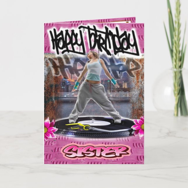 Irmã do cartão de aniversário (Frente)