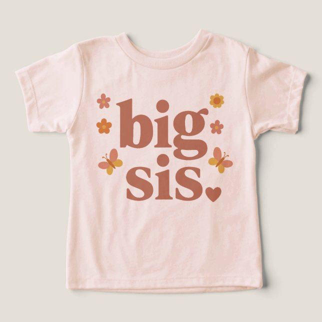  Irmã Mais Velha Criança•Presente Nova Irmã•Boho I (Design frontal)
