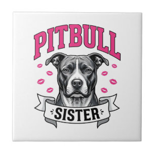 Irmã Pitbull Design Vetorial de Amante de Cães Ant