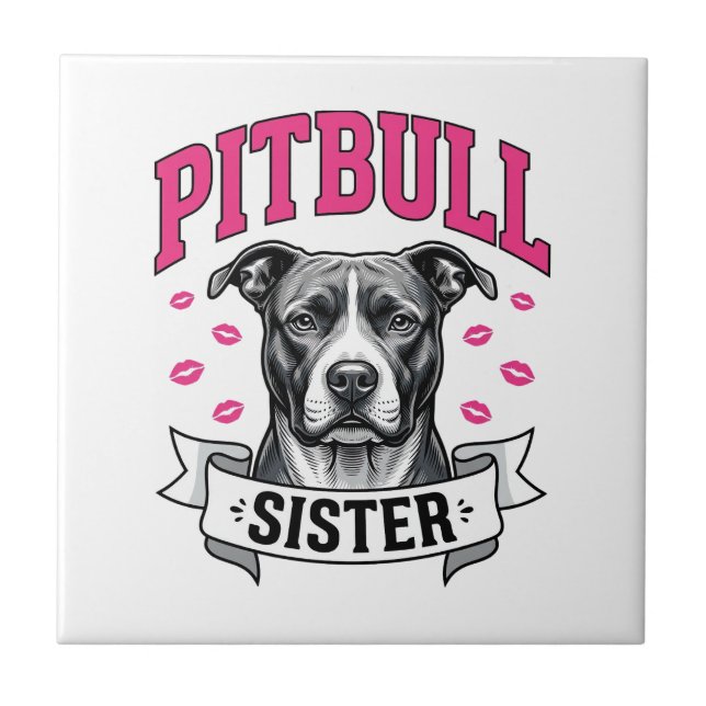 Irmã Pitbull Design Vetorial de Amante de Cães Ant (Frente)