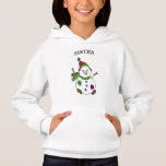 Irmã Snowman White Christmas<br><div class="desc">Bonito bonitão,  camisa de Natal irmã.</div>