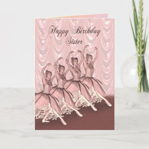 Irmã, um cartão de aniversário de bailarina