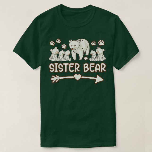 irmã urso 5 camiseta para mulheres, irmã bea (Frente do Design)
