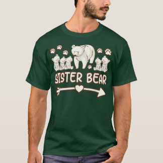 irmã urso 5 camiseta para mulheres, irmã bea