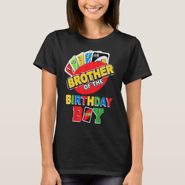 Irmão da Camisa de Aniversário Uno Pai Papa F (Frente)