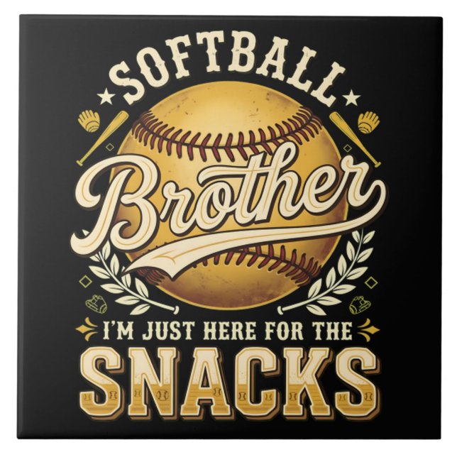 Irmão de Softbol Divertido Lanches Esportes (Frente)