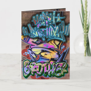 irmão do cartão de aniversário do grafite