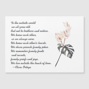 Irmão ou Irmã Poema Sentimental Preto e Rosa