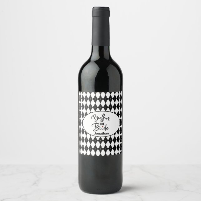 Irmão Personalizado do Rótulo do Vinho das Noivas (Frente)