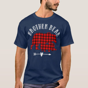 Irmão Urso Vermelho Xadrez Camisa Xadrez Vermelha 