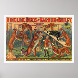 Irmãos Barnum de Ringling e poster dos tigres de