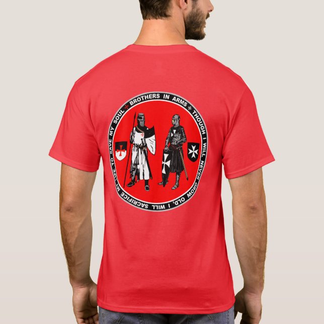 Irmãos na camisa redonda do selo dos braços (Verso)