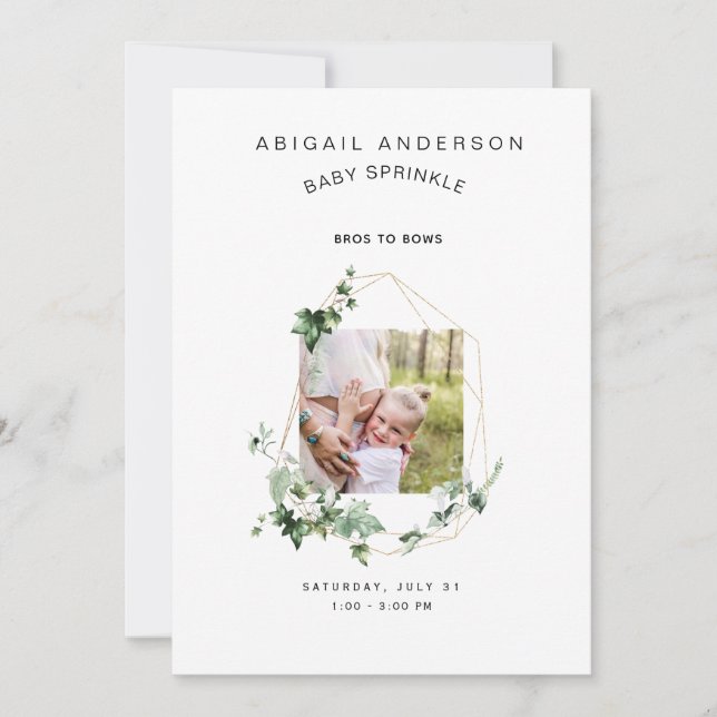 Irmãos para Arcos Convite para pulverização de beb (Frente)