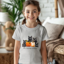 Irmãos São Gatos Camiseta de Abóboras de Outono