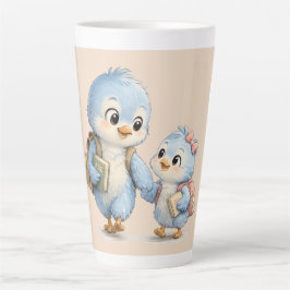 Irmãozinho de Pássaro Fofo Caneca de Café Latte Al