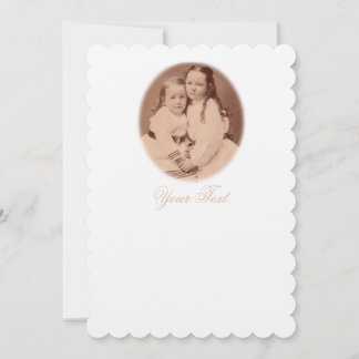 Irmãs antigas requintadas Convite personalizado.