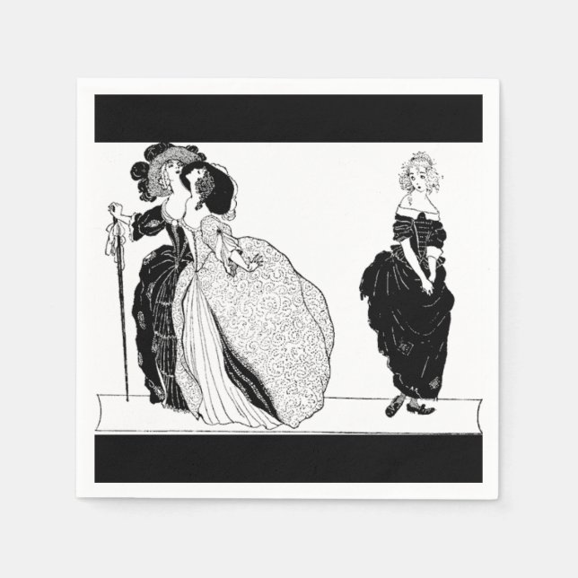 Irmãs Más & Guardanapos de Papel da Cinderela Vint (Frente)